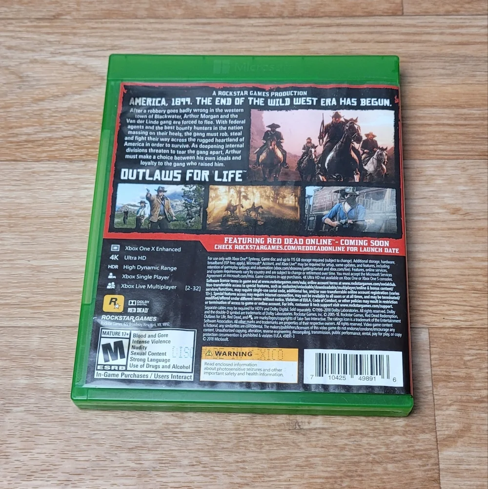 Microsoft Xbox One Red Dead Redemption II - Red & Yellow Cover